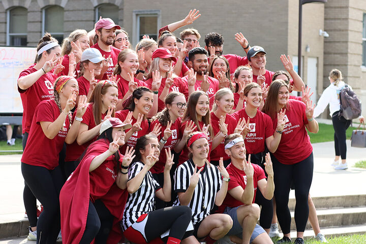 Group of smiling students from the Department of Physical Therapy at IU Indianapolis.